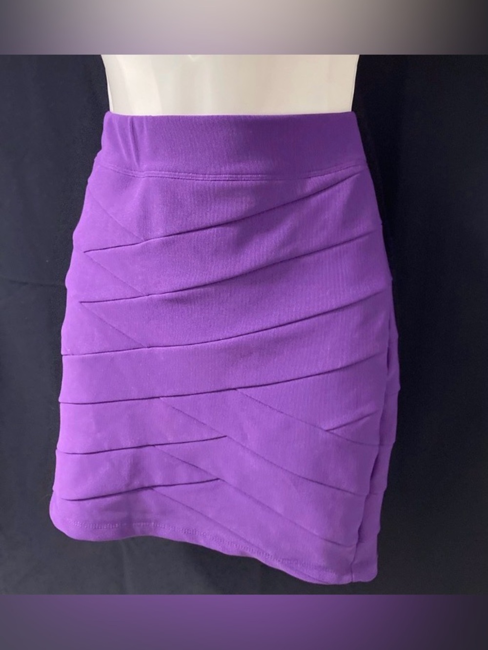 Dynamite Purple Bodycon Mini Skirt Medium Y2K